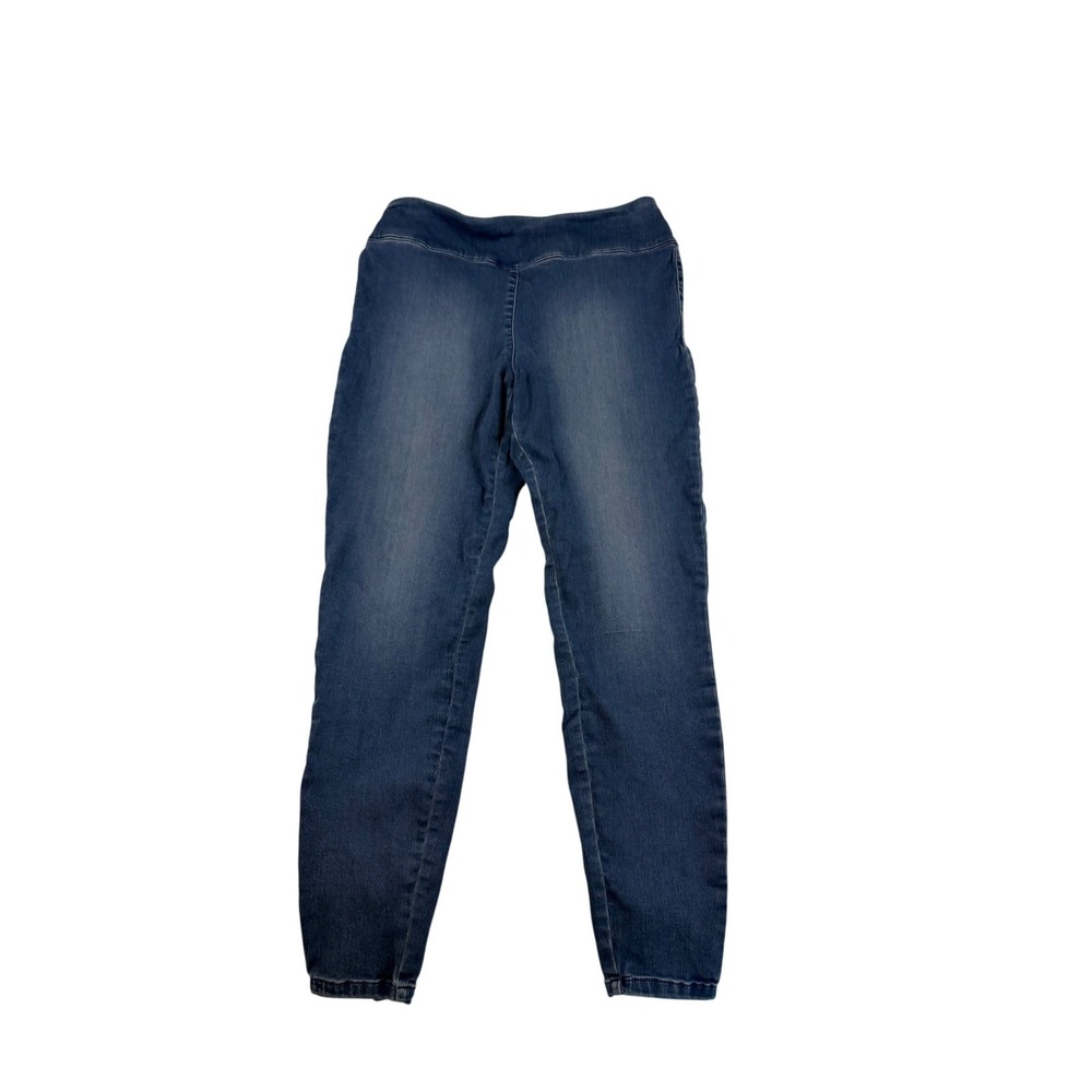 G by Giuliana Blue Pull  Denim Jeggings Skinny Leg Back Seam Size 16 Medium Wash
